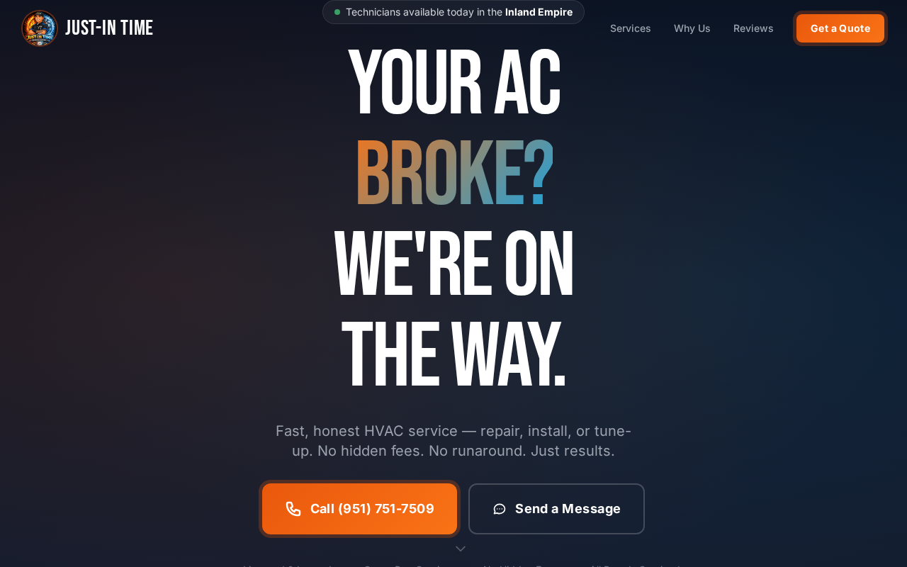 Just-In Time HVAC — Built by Valley Digital